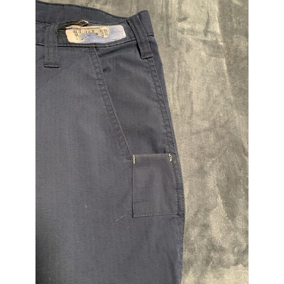 Carhartt Pants Mens 36x32 Navy Blue Rugged Flex Rip Stop 74533-20 Relaxed Flaw - Picture 3 of 16